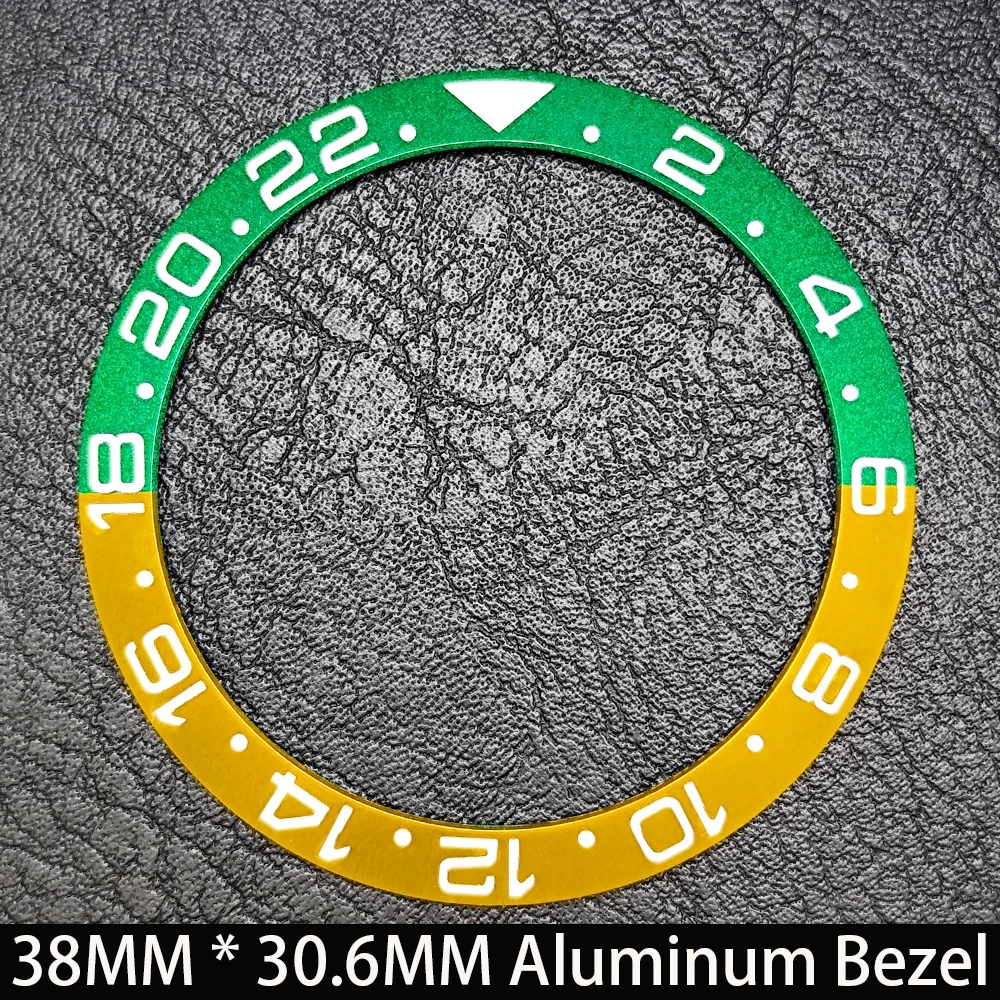 Schräge 38mm * 30,6mm Keramik/Aluminium Blau Leuchtende Lünette GMT und Taucheruhr-Einsatz Passend für 40mm Uhrengehäuse Ersatz-Uhrenteil – Detail 29