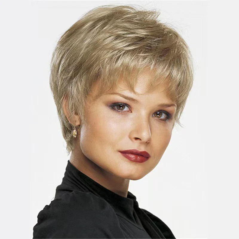 Party Kleidung Match Ohr Länge Haar Dinner Party Frau Abendkleid Dress Up Chemische Faser Perücke Dame Tägliche Kopfbedeckung Kurze Haare