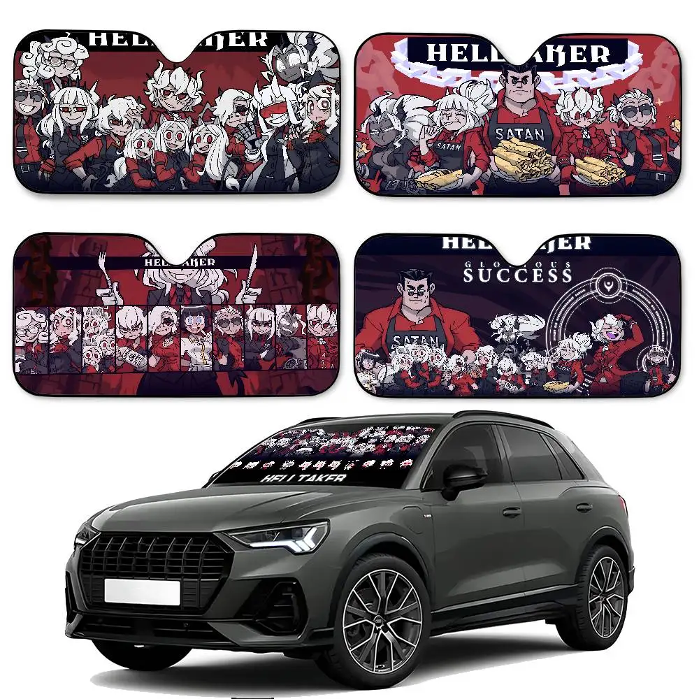 Helltaker Windshield Sunshade Car Window Windscreen Cover Sun Shade Auto Sun Visor Car-covers Car Solar Protection