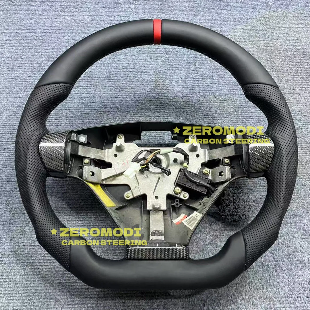 Leather Flat Bottom Leather Steering Wheel Fit for Hyundai Tiburon Coupe 2 II