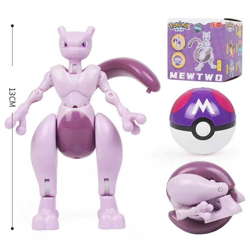 Pokemon figurki zabawki wariant Model piłki Pikachu Gengar Pokeball Dragonite Snorlax figurka Lapras kieszonkowe potwory zabawka