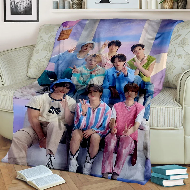 29 New Style Kpop Stray Kids Star 3D Soft Flannel Blankets,Throw Blanket Comfortable Blanket for Beds Sofa Home Bedroom Gift