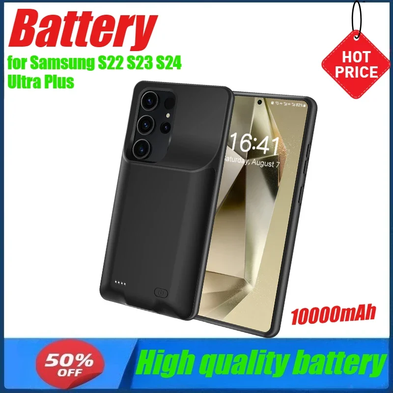 

10000mAh Battery Charger Case External Battery Pack for Samsung S22 S23 S24 Ultra Plus Power Bank Case Shockproof