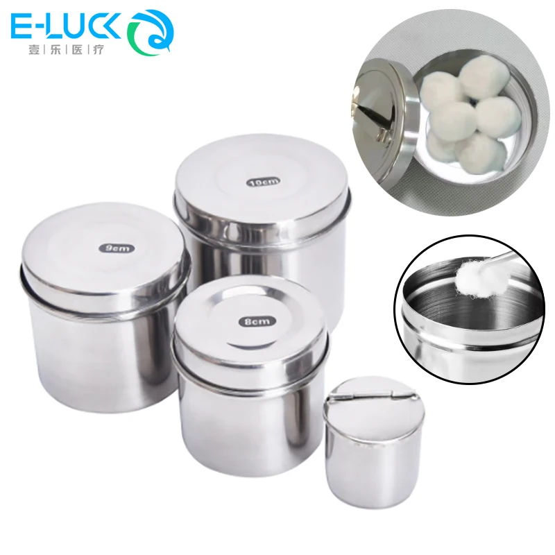 1pc Dental Edelstahl Baumwolle Kanister Medizinische Baumwolle Ball Sterilisation Container Zahnmedizin Chirurgie Flasche Kosmetische Tattoo