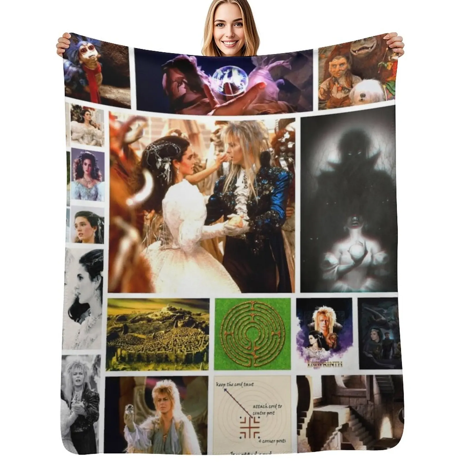 

Labyrinth Throw Blanket blankets ands Comforter christmas gifts Hairy Blankets