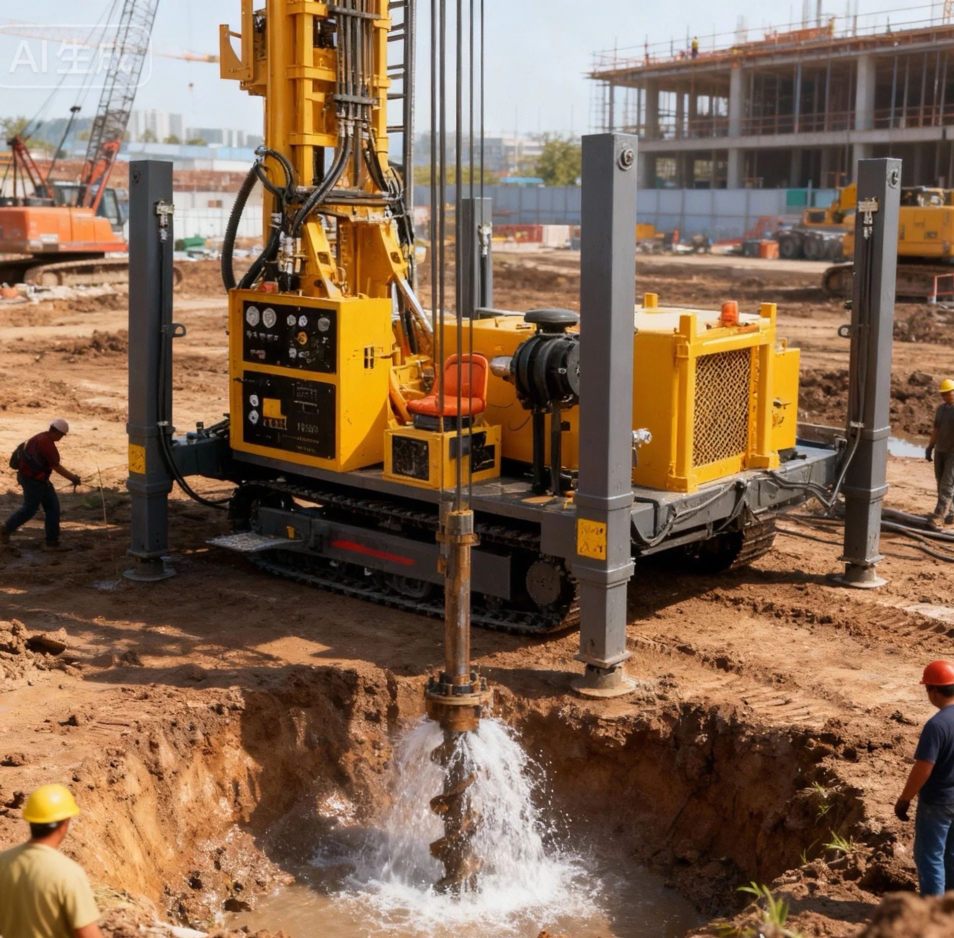 XSL12/600A Drilling Platform Truck-mounted Water Well Drilling Rig 1200 M Bearing Pump Electric Motor Oil And Gas