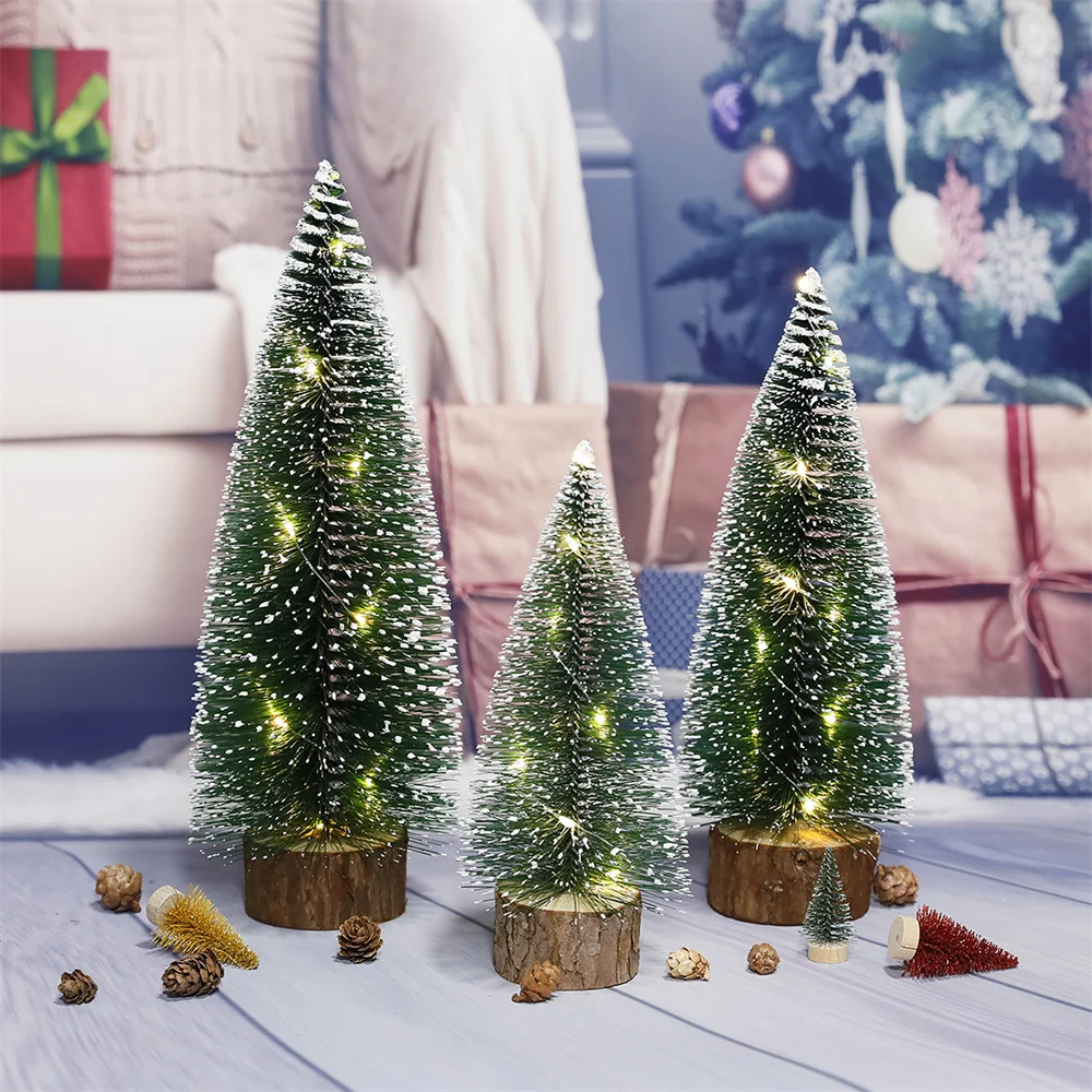 1Pc Christmas Tree arbol de navidad New Year's Mini Christmas Tree Small Pine Tree adornos de navidad Desktop Christmas Decor