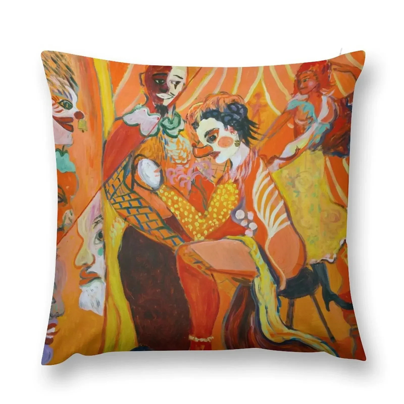 

Laughter Fine Art Clown Painting Throw Pillow Decorative Cushions For Living Room Luxury Pillow Case pillow