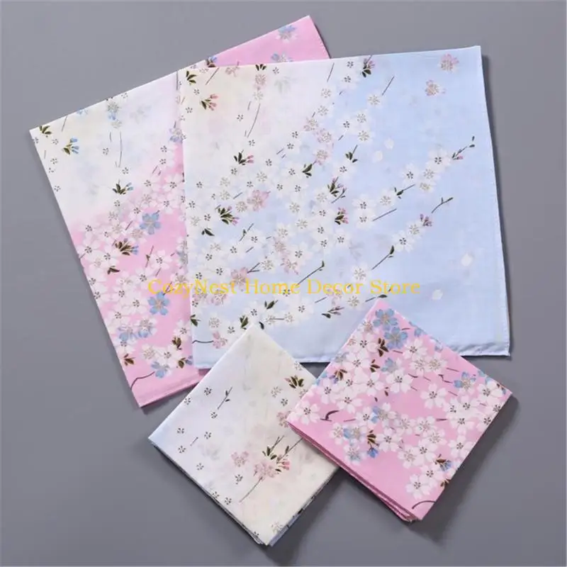 92MF Women Cotton Handkerchief Soft Pocket Hanky Towel Absorbent Suitable for Wedding