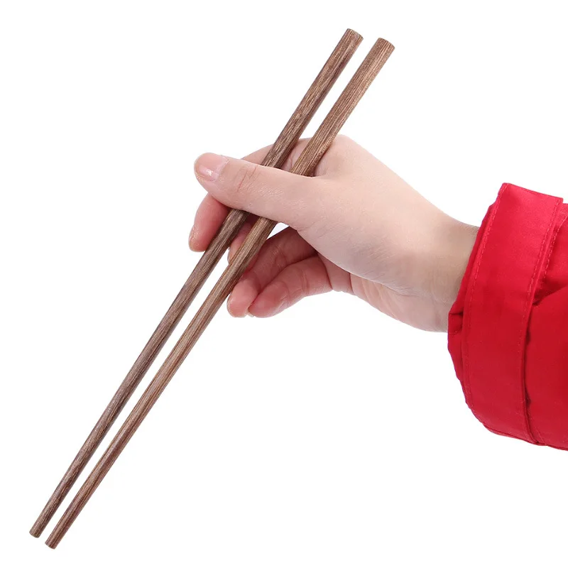 10 Pairs Chinese Wooden Chopsticks Reusable Eco-Friendly Natural Wood Korean Sushi Food Sushi Chop Sticks Set with Case 25cm