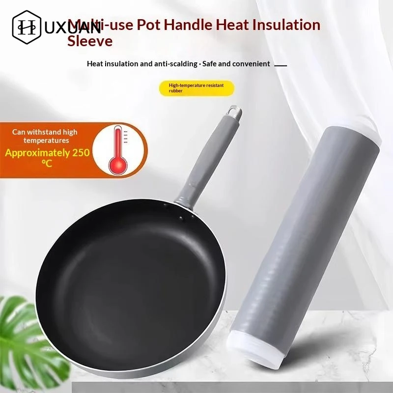 Pot Handle Heat Insulation Cover Anti-Scalding Rubber Handle Cover Frying Pan Protector Hot Handle Holder Sleeve For Cookware