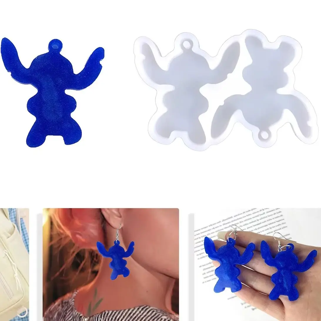 Disney Epoxy Mould Stitch Earrings Silicone Mould Creative Earrings Stitch Crystal Epoxy Mould