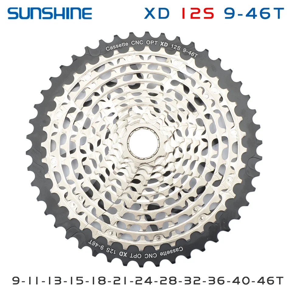 SUNSHINE MTB Bike CNC XD Cassette 11 12 Speed K7 12V/11V Mountain Bike Flywheel 10-50/52T Sprocket 9-42/46/50T For SRAM  EAGLE