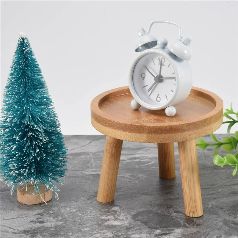 AT63-4X نبات خشبي حامل اناء للزهور قاعدة حامل البراز مقعد مرتفع شرفة عصاري زهرة مستديرة الجرف للداخلية في الهواء الطلق #5