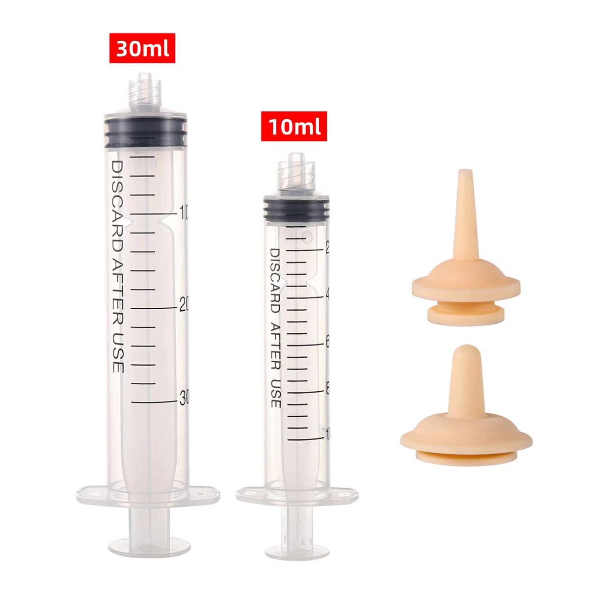 Pet Feeding Kitten Silicone Nipple Needle Feeder Newborn Puppy Dog Medicine Milk Water Feeding Syringe Set 1/3/5/10/30/50ml 1Pc