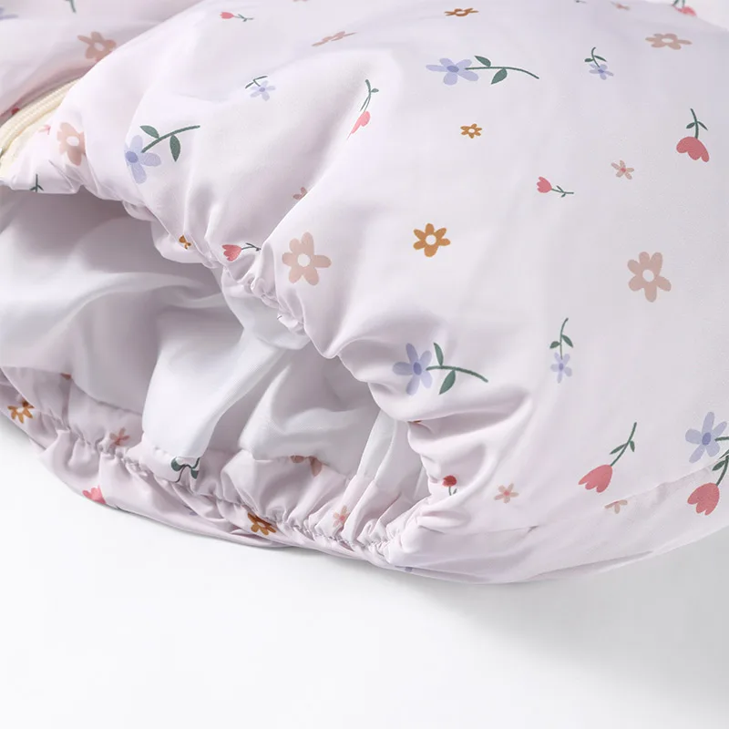 Unique Hooded Women's Winter Jacket Elegant Printed Thicken Pockets Full Sleeve Female Cotton Coat 2025 New Woman Coats Outwears