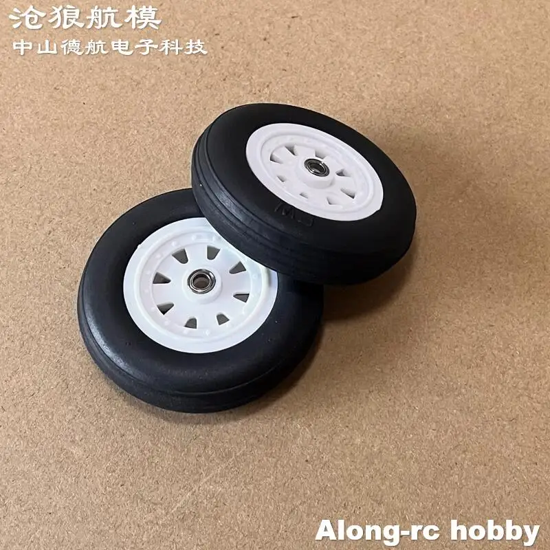 RC Airplane Hobby Models DIY Plane Model Landing Gear Spare Part Rubber Wheel 2pcs  60*17*4.1mm or 45*16*4.1mm 60mm 40mm wheels