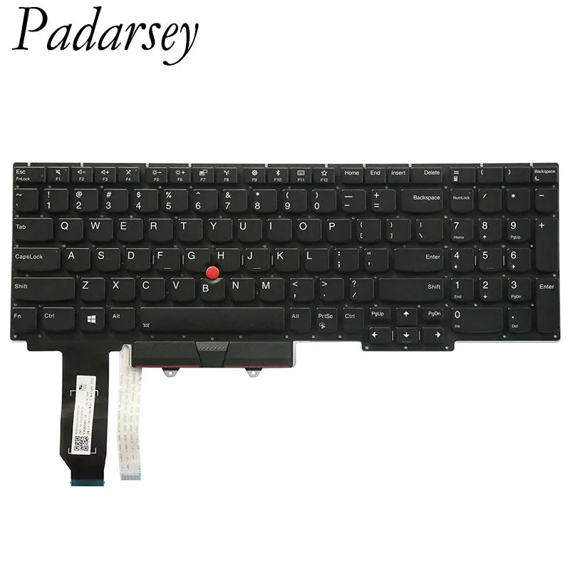 Imagem -04 - Padarsey Substituição Eua Teclado para Lenovo Thinkpad E152023 Ano E15 Gen Portátil sem Moldura Backlight