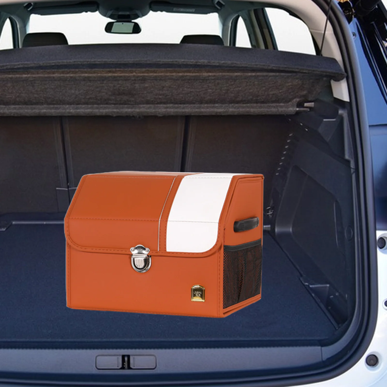 Car Trunk Organizer Side Pockets Saving Space Leather Storage Box Large Capacity Multifunctional Folding Storage Bags Car Access
