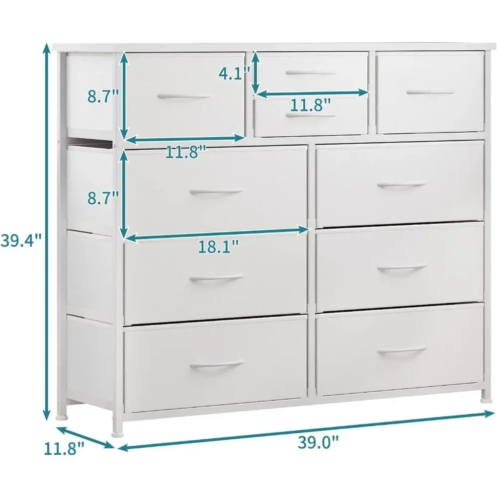 Vestidor de tela para muebles de dormitorio, cajones, armarios, marco de acero superior de madera, tocador de pasillo, escritorio, tocador