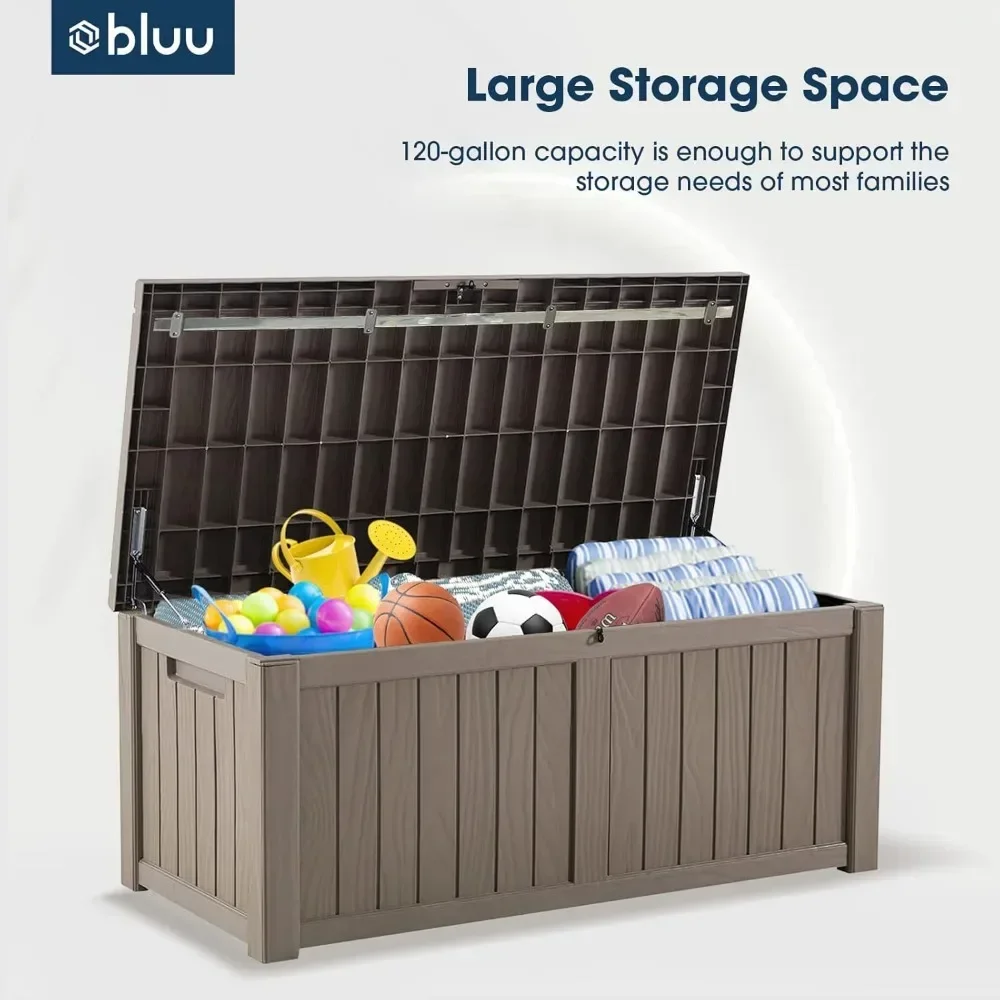 Outdoor Storage Shed Waterproof Pool Toys Furniture and Sports Equipment | Waterproof | Taupe | Lock Included Garden Tools Sheds