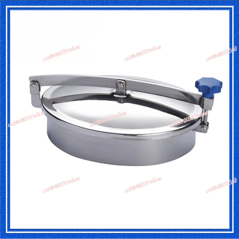 Stainless Steel Atmospheric Pressure Oval Manhole, Sanitary Grade Oval Quick Open Outer Manhole Cover Hand Hole,Pressing Reactor