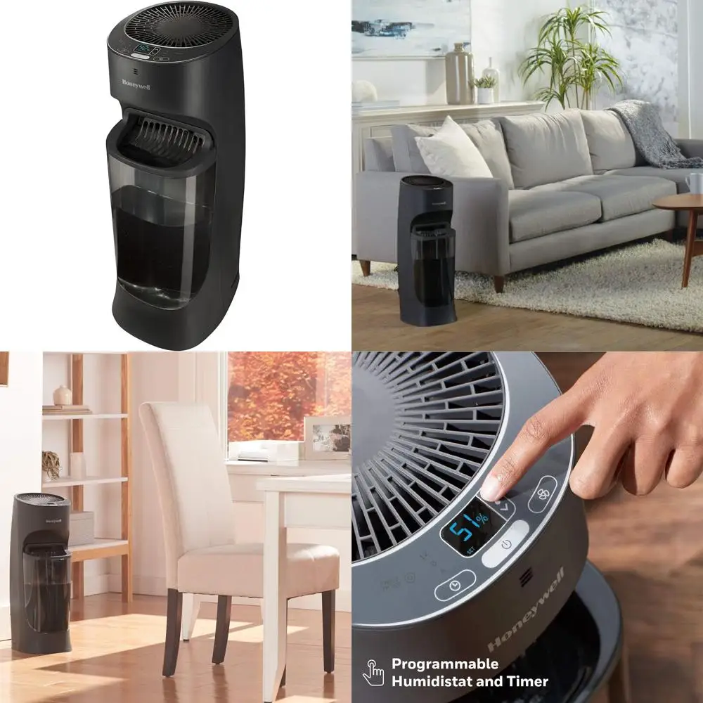 

Компактный напольный увлажнитель воздуха с функцией холодного тумана и цифровым гигрометром — идеально подходит для спальни, дома или офиса