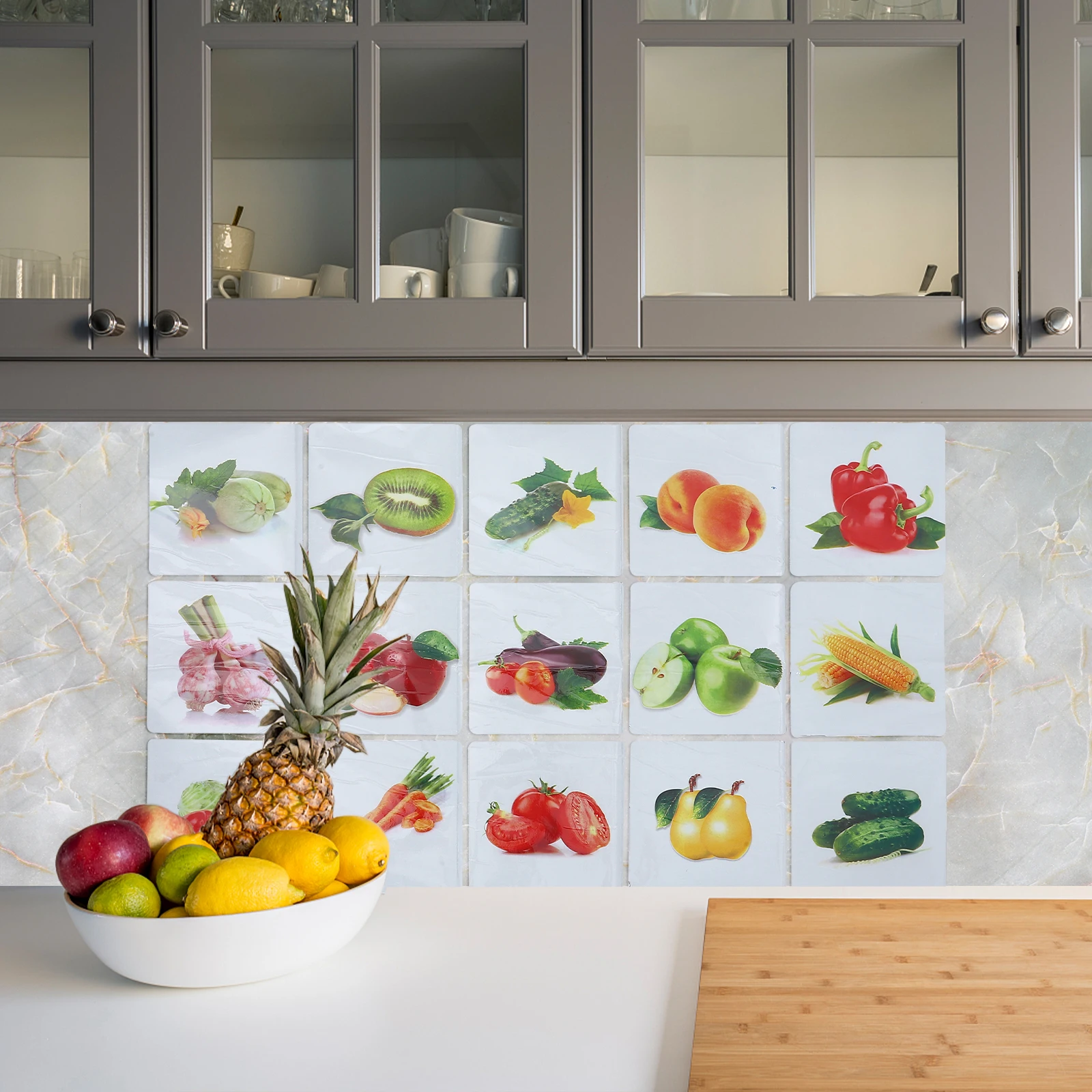 

Anti-Oil Wall Stickers Kitchen Waterproof Removable Decor Tile Art Decals For Home Diy Wall Stickers Decor