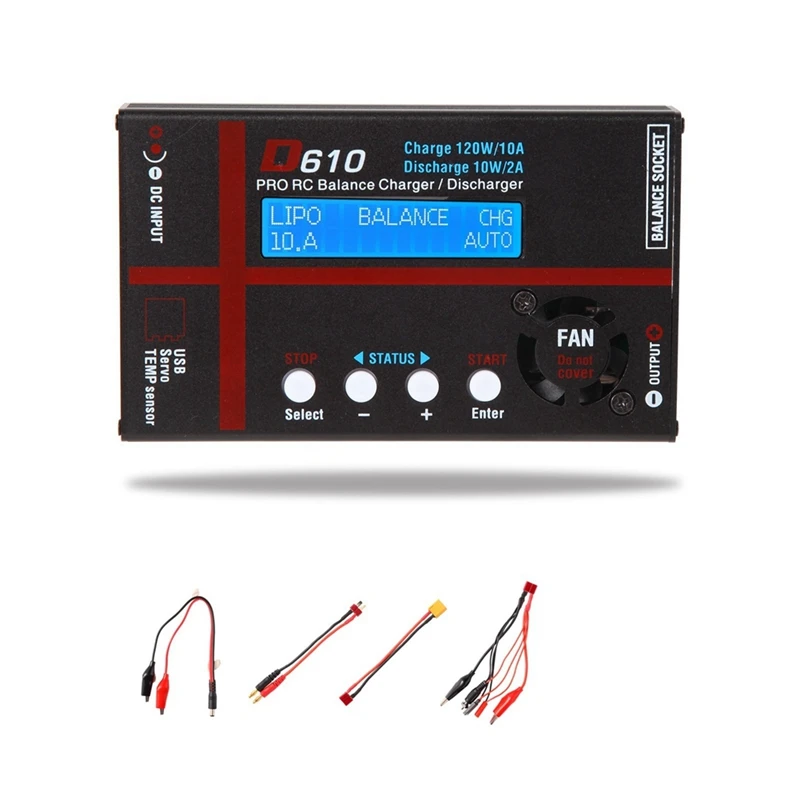 

D610 120W 10A Battery Balance Charger Discharger Smart Battery Charger For Lipo/Life/Lihv/Li-Ion/Nicd/Nimh/2-20V PB