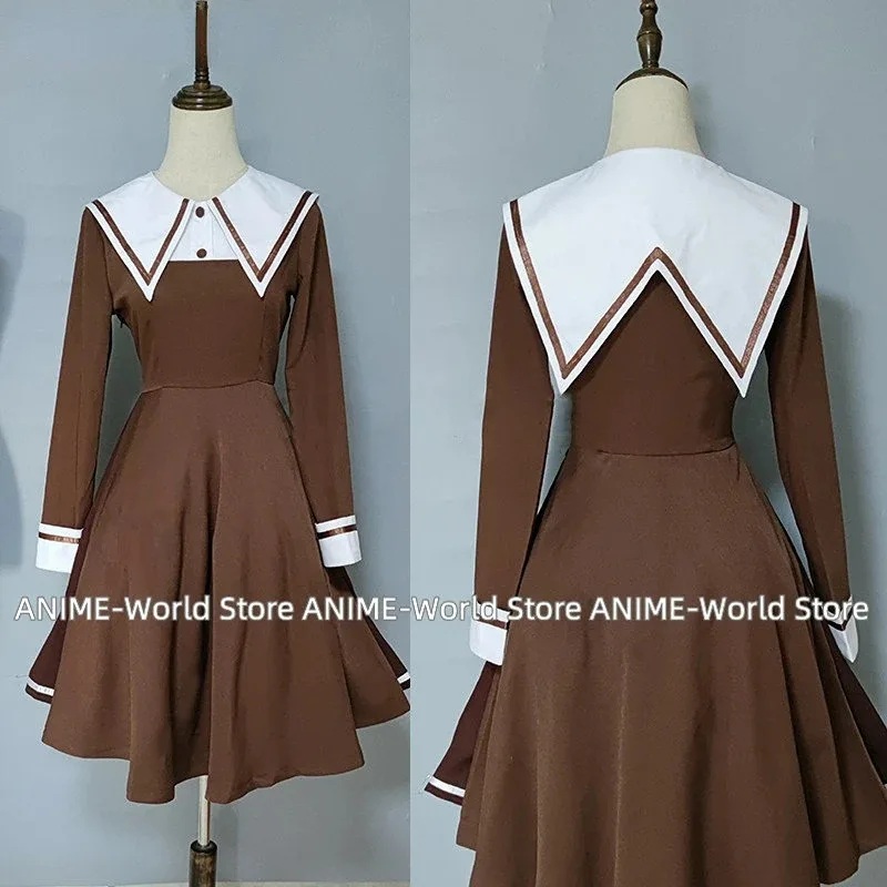 

ff34Hot Anime Chobits Chii Cosplay Costume Brown Lovely Uniform Dress Unisex Activity Party Role Play Clothing Custom-Make