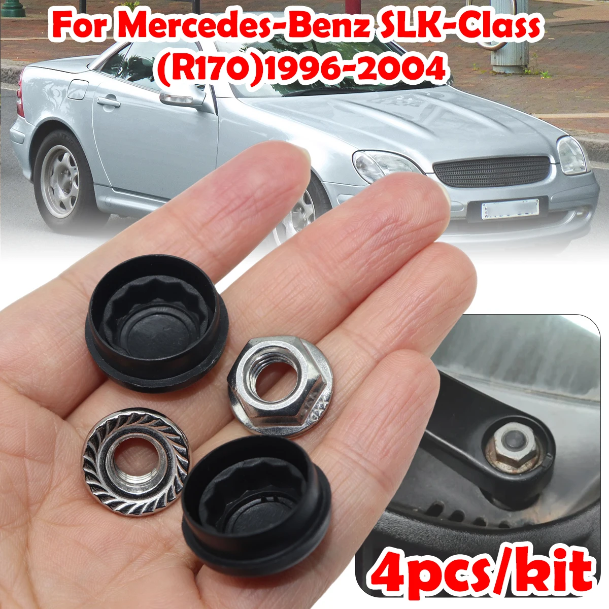 

955203005 For Mercedes-Benz SLK-Class (R170) Car Front Windshield Wiper Arm Nut Screw Cap Bolt Rocker Cover 1996 1997 1998 -2004