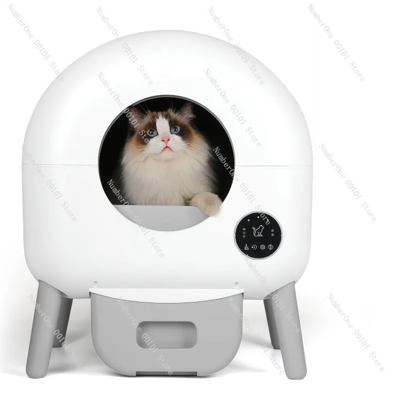 Large Capacity Smart Cat Litter Box Fully Automatic Self Cleaning Enclosed Cat Toilet Remote App Control Odor Removal Anti