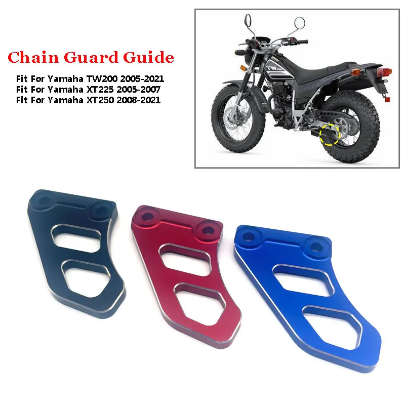 Aluminum Chain Cover Fit For Yamaha XT225 2005-2007 XT250 2008-2021 TW200 05-21 XT 225 250 TW 200 Motorcycle Chain Guard Guide