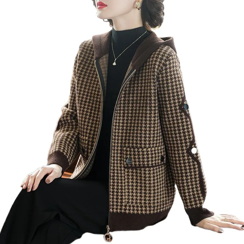 

Mom Spring and Autumn Western-style Jacket 2024 New Spring And Autumn Jacket Knitted Jacket for Middle-aged And Old Ladies