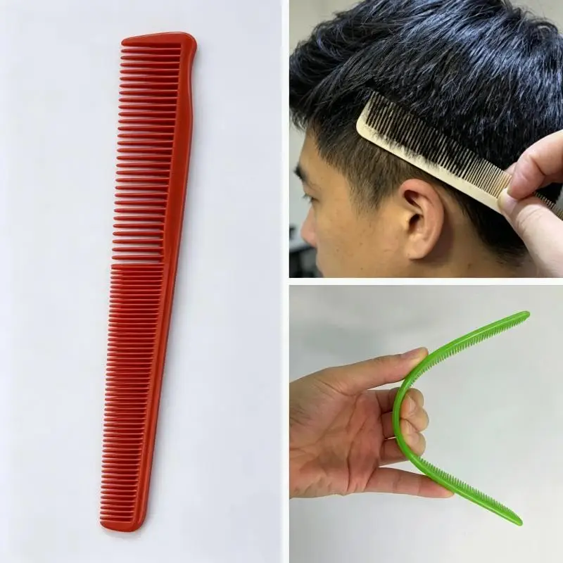 Hoyytu Anti Static Barber Cutting Comb Dual Density Teeth Lightweight Plastic Hair Comb for Family Daily Hair Care