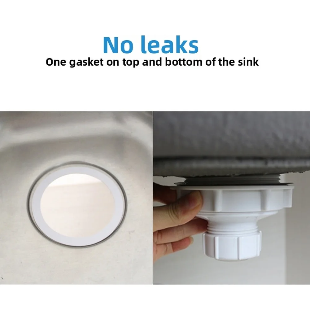 114mm Sink Drain Basket Strainer with Double Sealing Rings and 18 Vent Holes for 88 95mm Hole Kitchen Installation