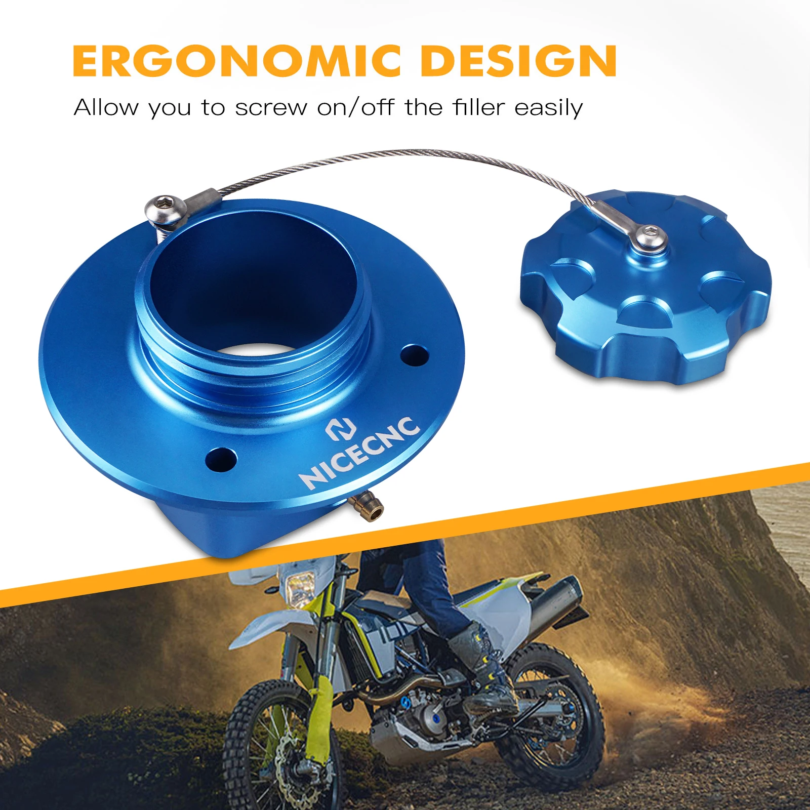 NICECNC Für Husqvarna 701 Enduro /Supermoto 2016-2024 Tankdeckel Tankverschluss Für GasGas 700 Enduro /Supermoto 2022-2024 – Detail 7