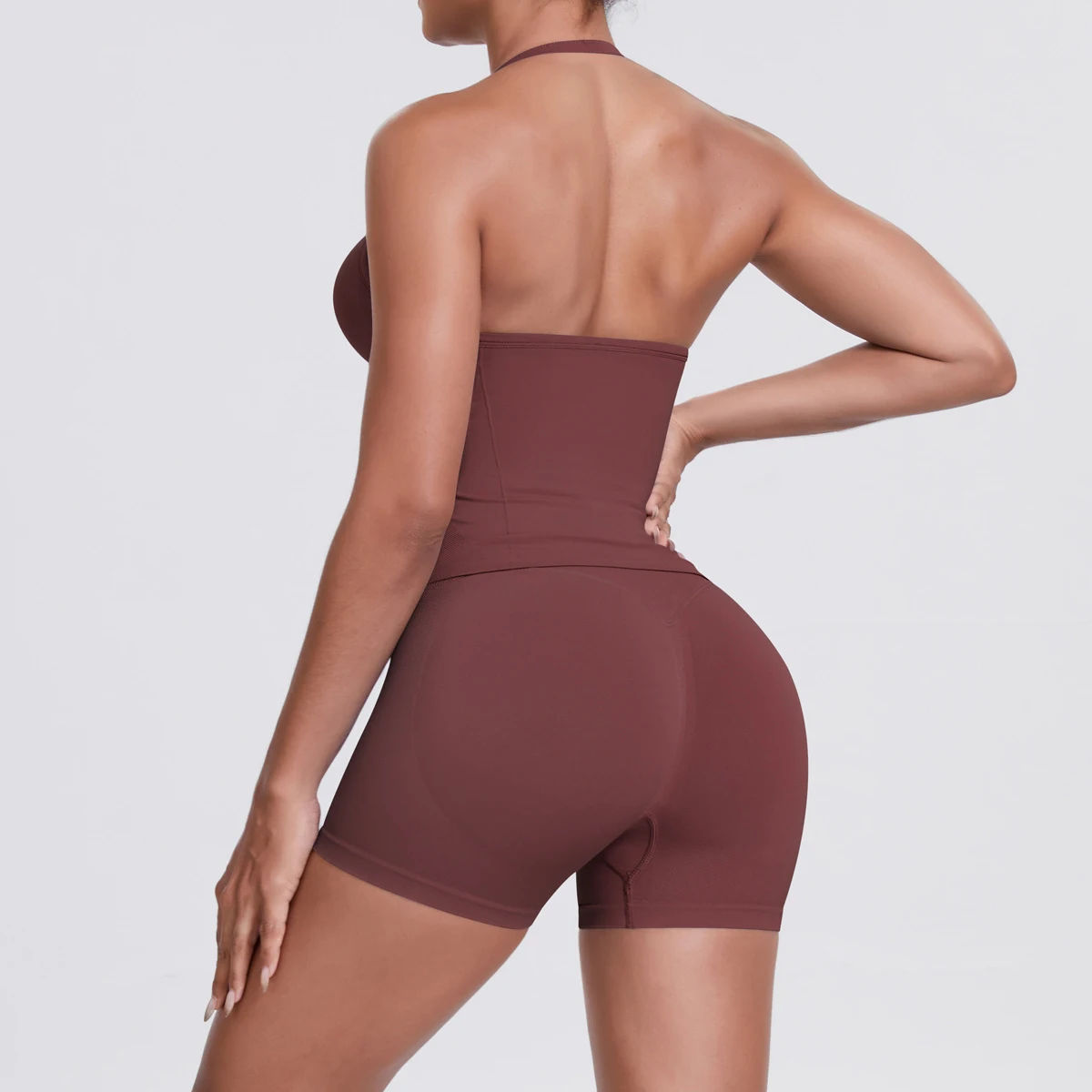 Hearuisavy 2 Piece Sport Outfits Female Clothing Gym Solid-Color Fitness Tank Tops Breathable Workout Vest High-Waist Yoga Pants