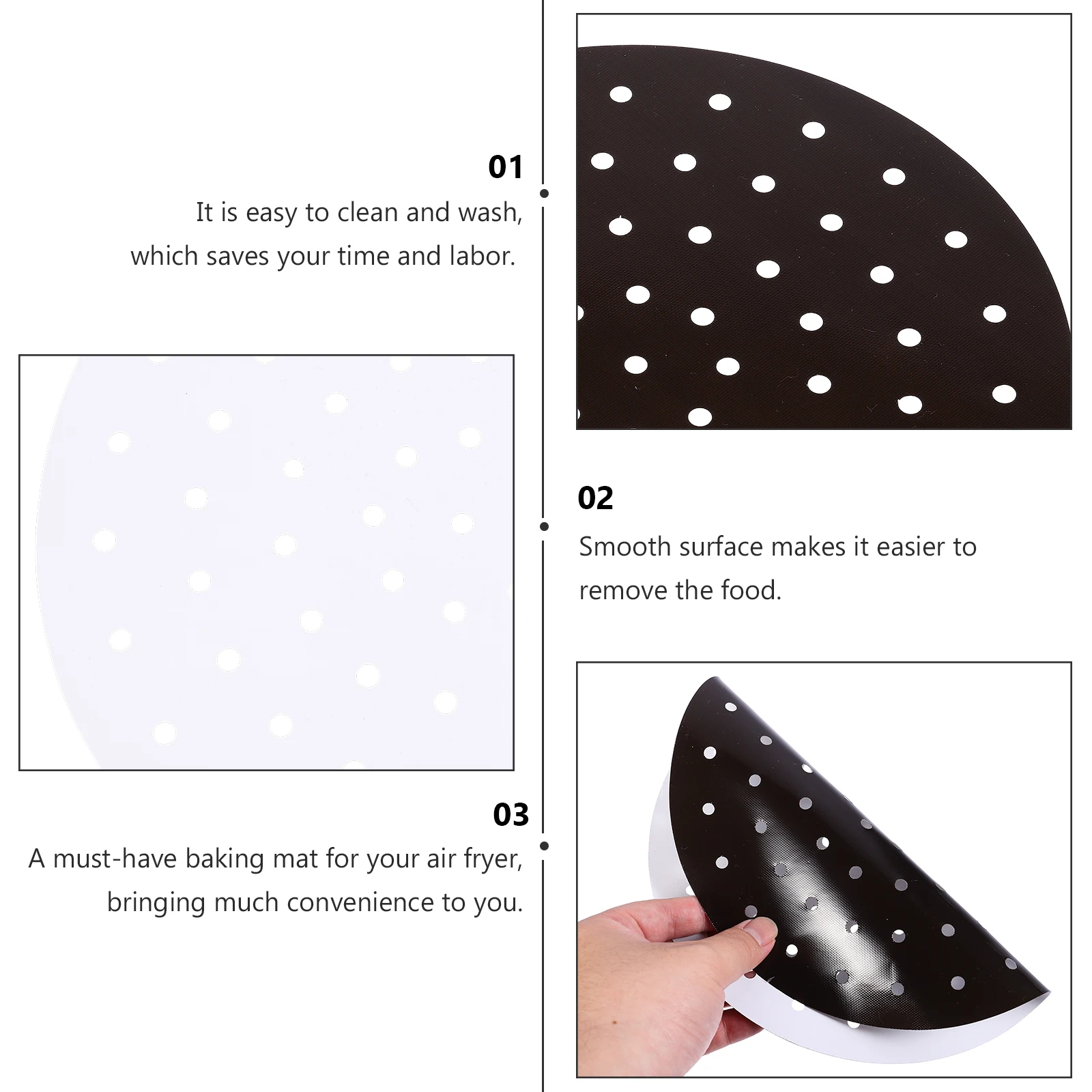 

2pcs Silicone Baking Mats Non-Stick Steamer Patches Reusable Kitchen Gadget For Airfryer Grill Mat Steaming