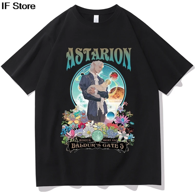 Astarion aventuras bg3 engraçado meme t camisas femininas hip hop vintage oversized camisetas femininas casuais de algodão manga curta