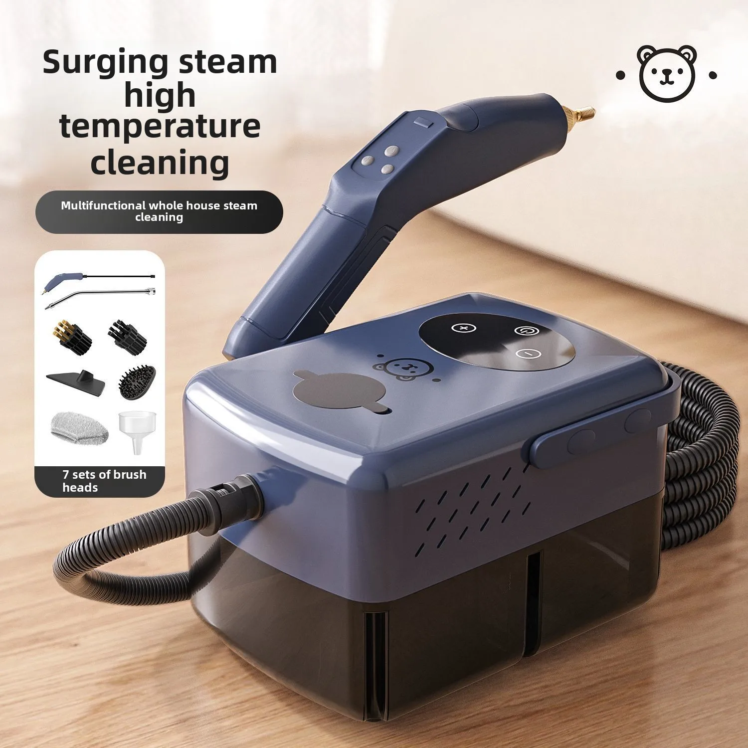 Handheld Steam Cleaner, High-Temperature Steam Sanitizer Adjustable Steam pressure 30s Fast Heating Kitchen Grease Cleaner