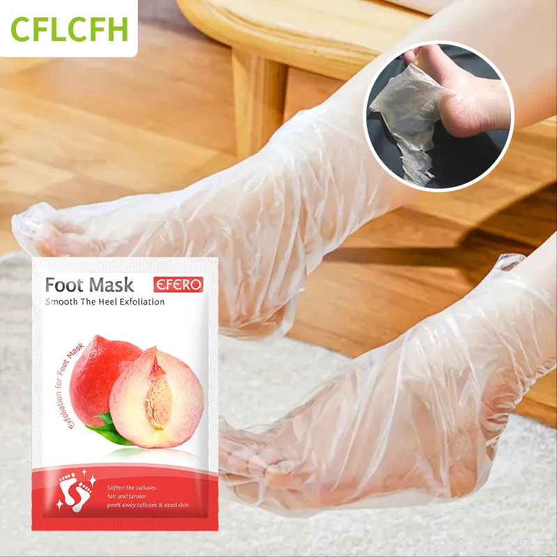 

Exfoliating Foot Mask Feet Moisturizing Anti Drying Cracking Heel Peeling Dead Skin Remover Spa Pedicure Socks Honey Peach Mask