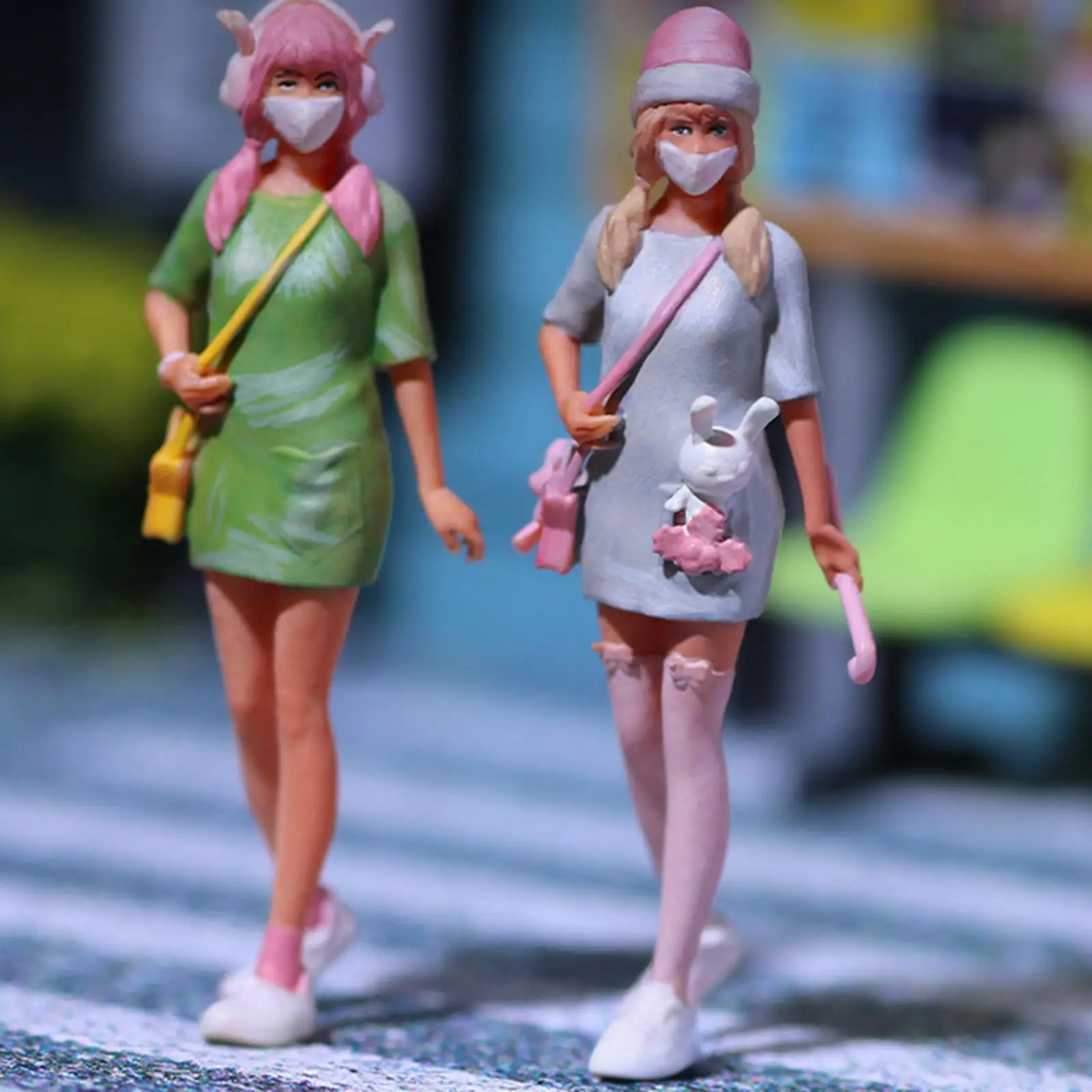 

1:64 Scale Female Figures People Figurines People Figures Layout Mini Figurines for DIY Scene