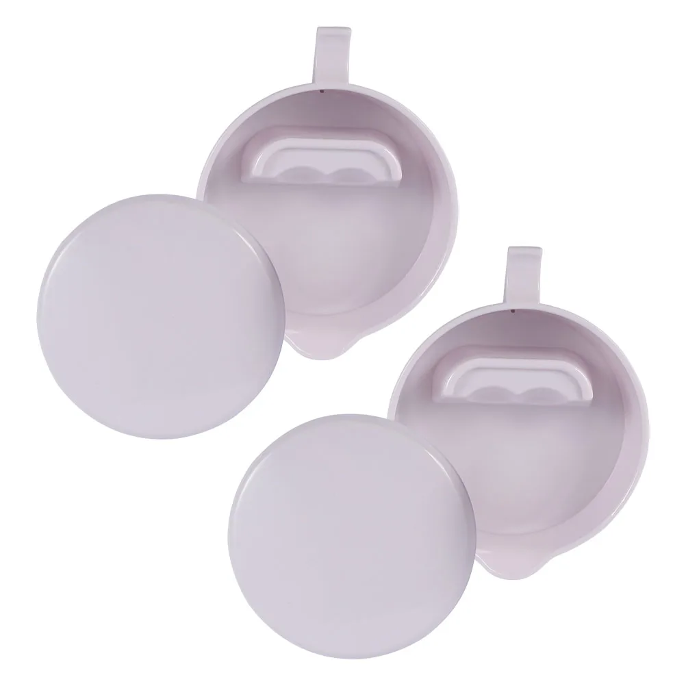 

2pcs Multifunctional Ink Bucket Calligraphy Stone School Supplies Dish Pen Tray Inkstone Lid Durable Portable Practical Design