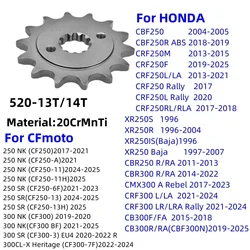 520-14/13T Front Sprocket for CF Moto CF250 CF300 250 300 NK SR Honda CRF250 CBR250 XR250 S CMX300 A Rebel CBR300 CB300 CRF300 R
