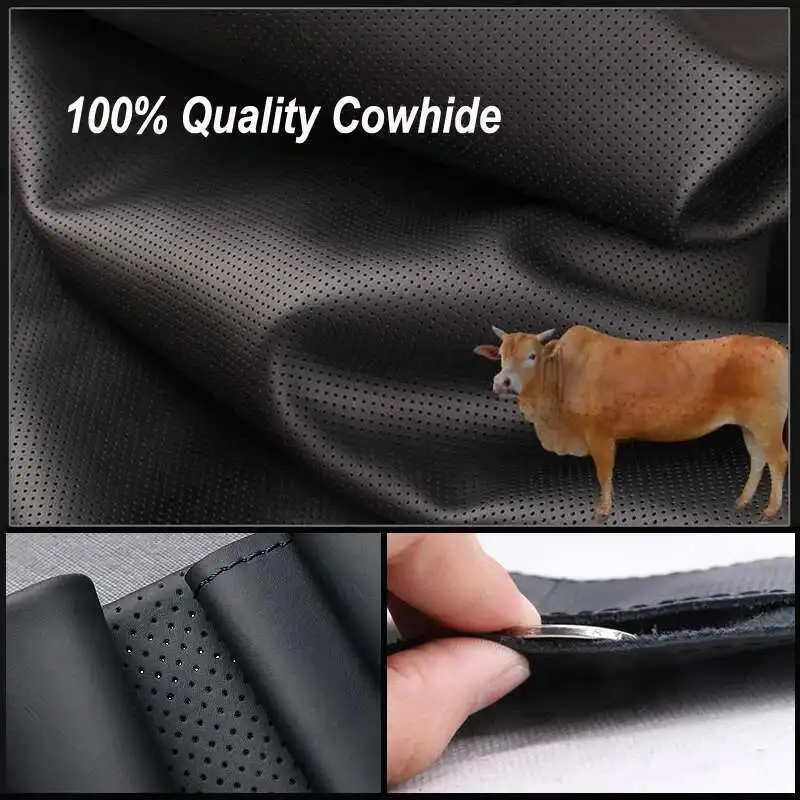 For Volkswagen VW Golf Tiguan Passat B7 Passat CC Touran Car Accessories Interior Car Steering Wheel Cover Genuine Leather