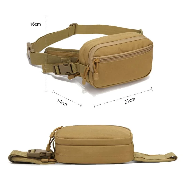 Image 5: Sac tactique d'extérieur, sacoche de combat, sac banane camouflage tactique Molle