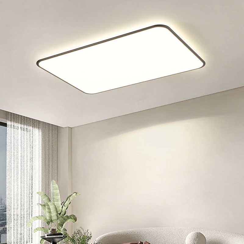 Plafonnier LED ultramince, éclairage d'intérieur, luminaire décoratif de plafond, disponible en noir et en blanc, idéal pour un salon, une salle d'étude ou une cuisine