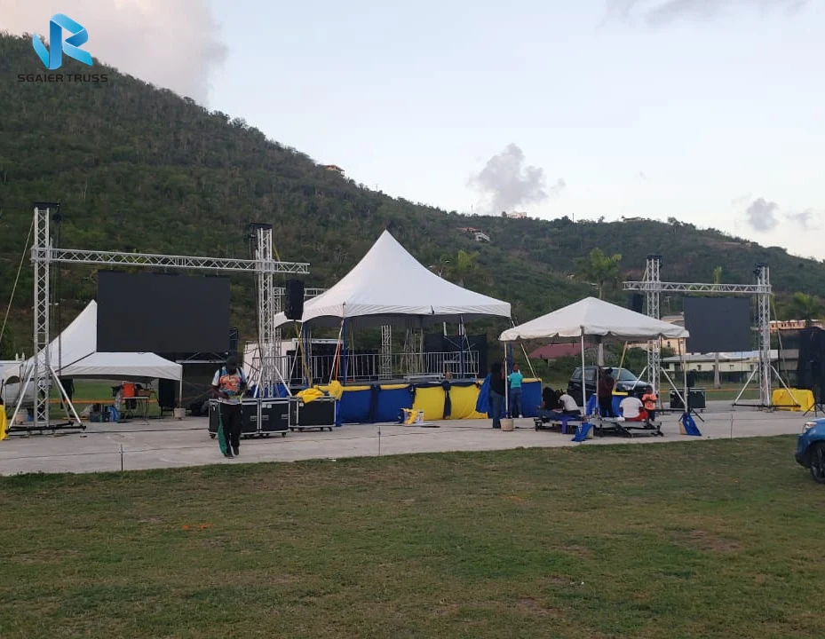 Portable Aluminum Alloy Truss System Spigot For Outdoor Events With 1000kg Load Capacity Modular Design & Durable Construction
