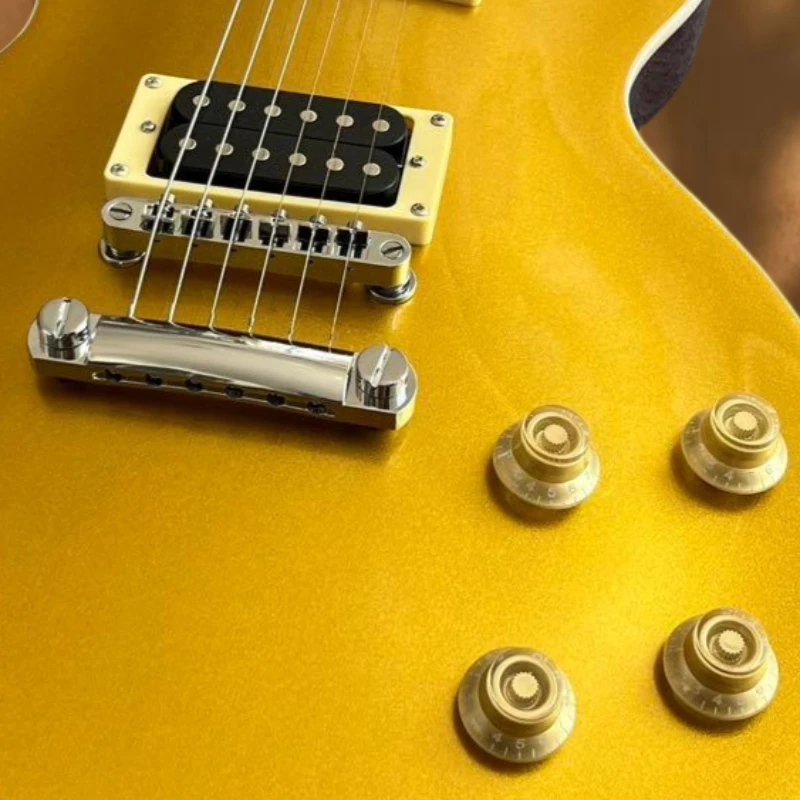 Metal Gold LP0 Electric Guitar Classic HH Pickup Fixed Bridge Solid Wood Body Selected Free Delivery Items Beginner